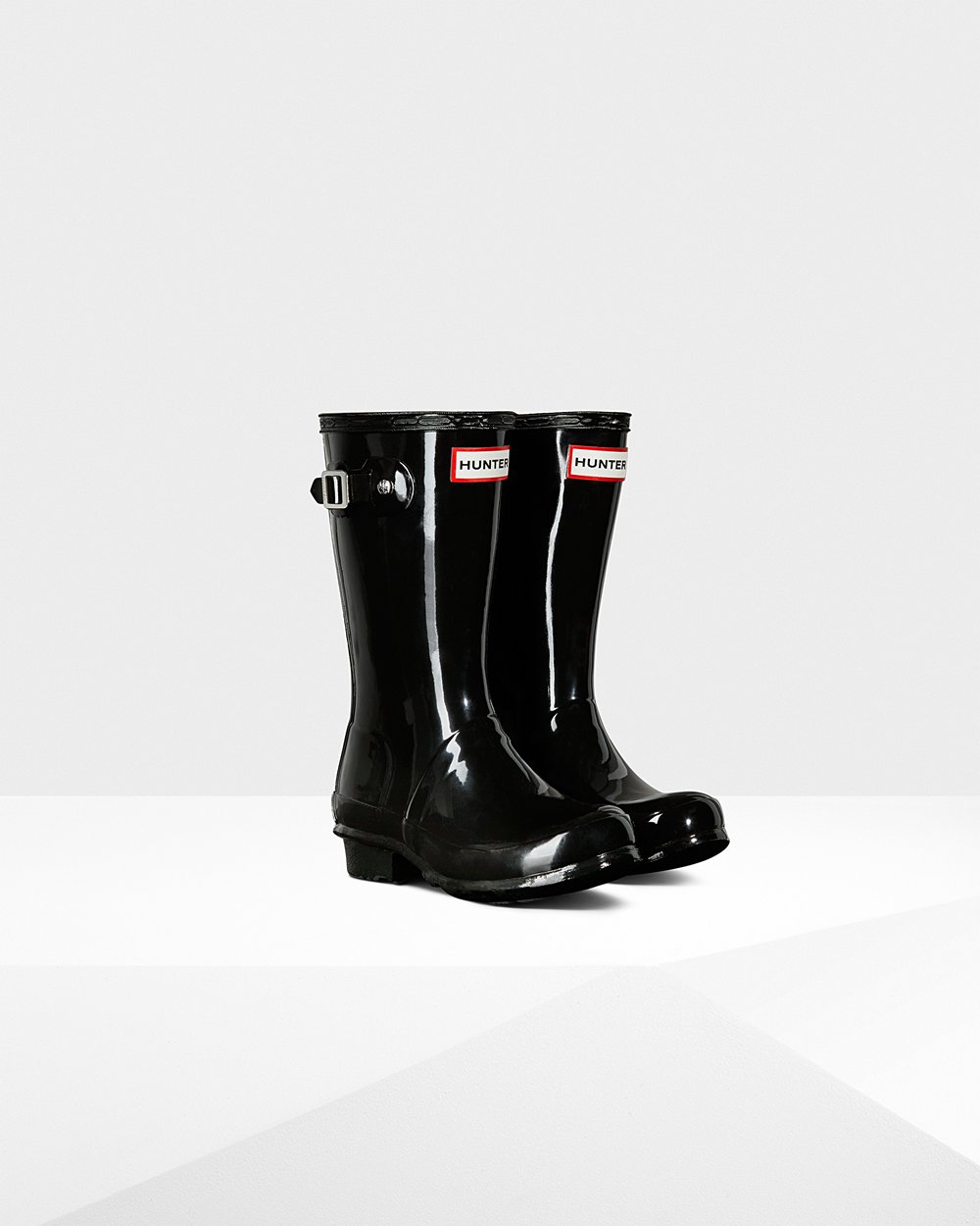 Bottes de Pluie Hunter Original Grands Gloss Enfant Noir XLUORTY-71